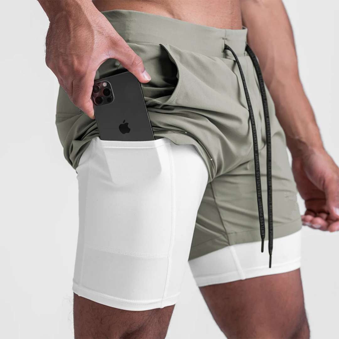Carter™ Heren 2-in-1 Sportshort