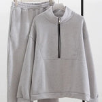 Half™ Zip Sweater Set | Comfortabele Tweedelige Outfit | Trendy en Functioneel