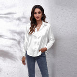 Ilona™ Dames Satijnen Blouse