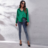 Ilona™ Dames Satijnen Blouse