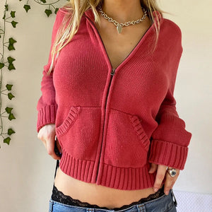 Cropped™ Gebreid Vest met Rits | 100% Katoen | Trendy en Comfortabel
