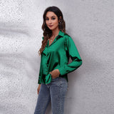 Ilona™ Dames Satijnen Blouse