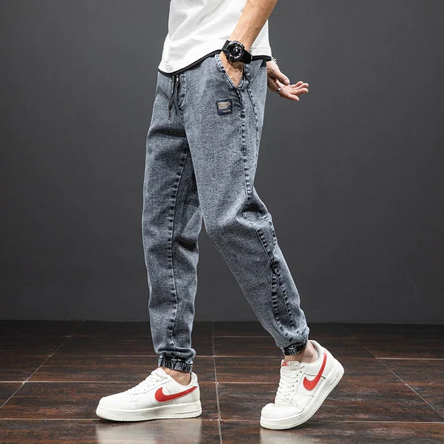 Jochem™ Heren Casual Denim Jogger Broek