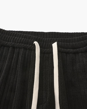 Leonardo | Heren Corduroy Broek met Wijde Pijpen & Touwtjes
