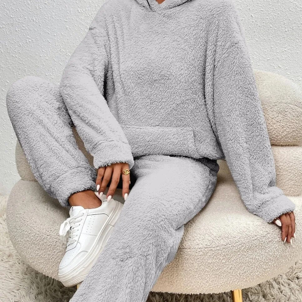 Evi™ Dames Teddy Fleece Loungewear Set