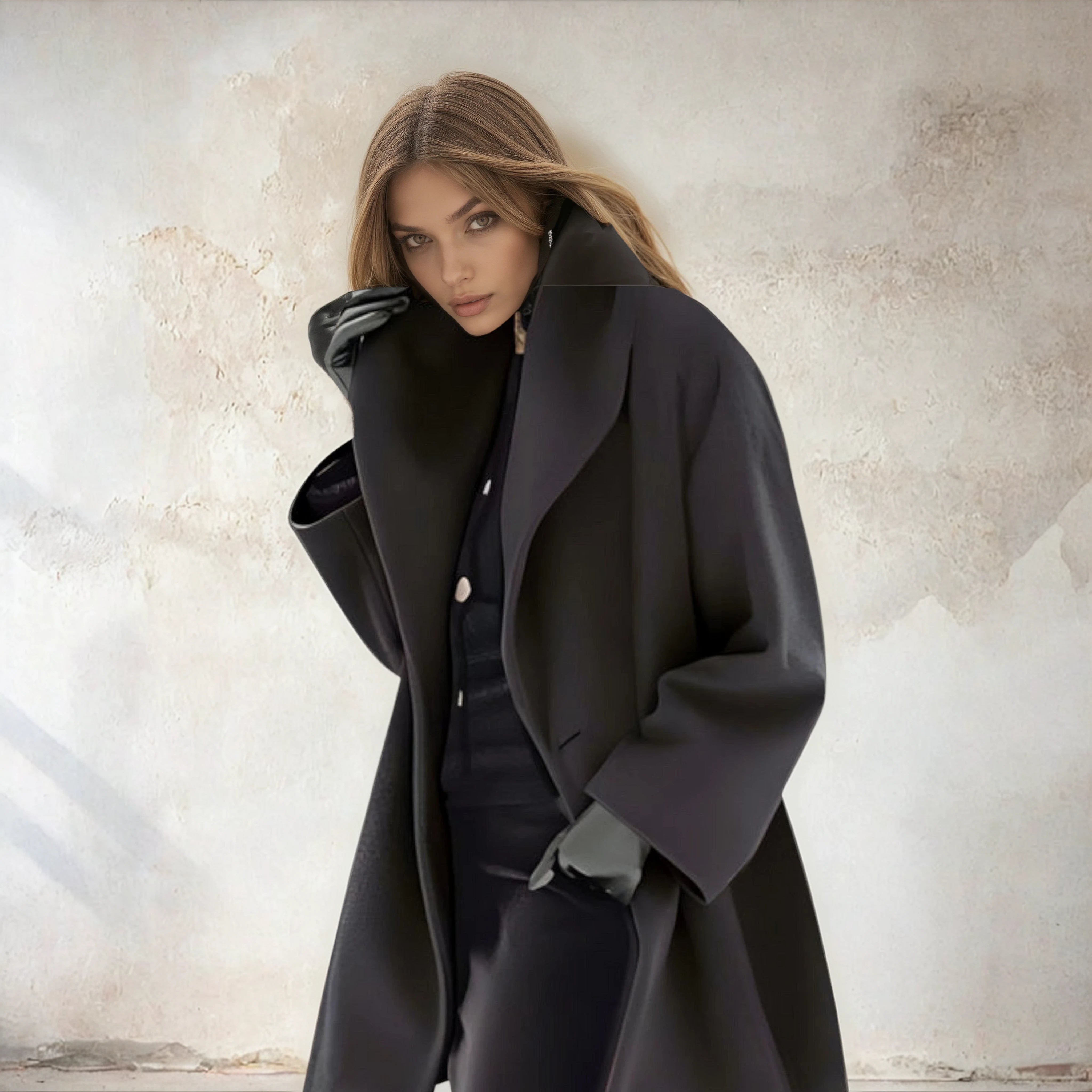 Nola™ Oversized Elegante Wolmix Jas