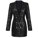Jantine | Blazer Jurk met Pailettten