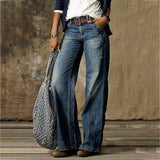 Louna™ Vintage Wide-Leg Spijkerbroek