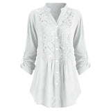 Sarah™ Dames Tuniekblouse met Kant