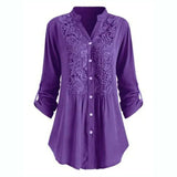 Sarah™ Dames Tuniekblouse met Kant