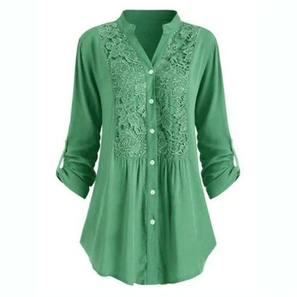 Sarah™ Dames Tuniekblouse met Kant