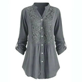 Sarah™ Dames Tuniekblouse met Kant