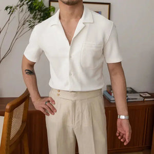 Aiden | Klassiek Relaxed Fit Korte Mouwen Heren Zomerhemd