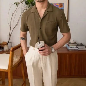 Aiden | Klassiek Relaxed Fit Korte Mouwen Heren Zomerhemd