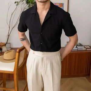 Aiden | Klassiek Relaxed Fit Korte Mouwen Heren Zomerhemd