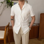 Aiden | Klassiek Relaxed Fit Korte Mouwen Heren Zomerhemd