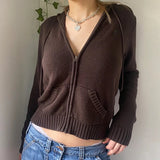Cropped™ Gebreid Vest met Rits | 100% Katoen | Trendy en Comfortabel