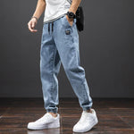 Jochem™ Heren Casual Denim Jogger Broek