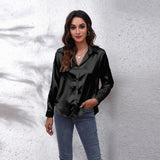 Ilona™ Dames Satijnen Blouse
