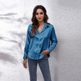 Ilona™ Dames Satijnen Blouse