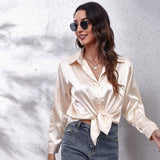 Ilona™ Dames Satijnen Blouse