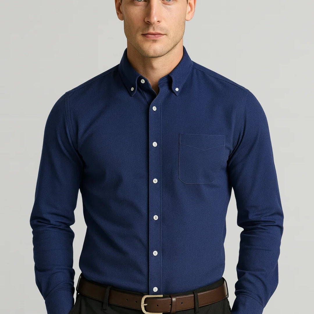 Heren Overhemd Slim Fit Klassiek Zakelijk