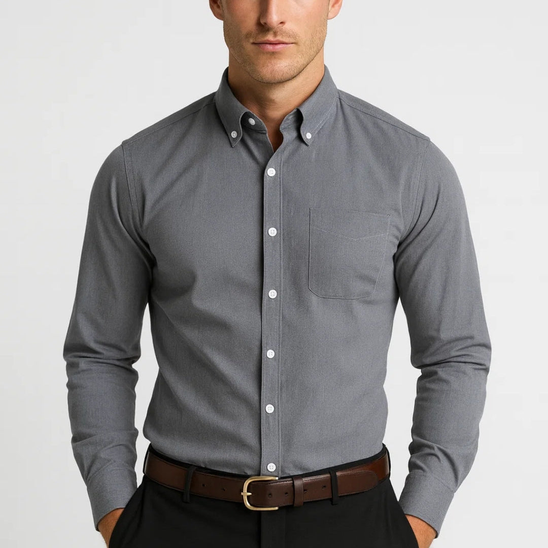 Heren Overhemd Slim Fit Klassiek Zakelijk