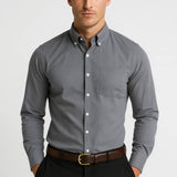 Heren Overhemd Slim Fit Klassiek Zakelijk