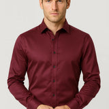 Heren Overhemd Slim Fit Zakelijk Elegant