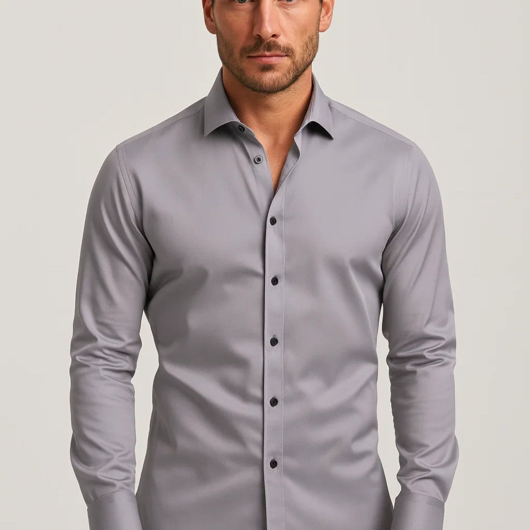 Heren Overhemd Slim Fit Zakelijk Elegant