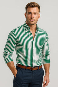 Gestreept Slim Fit Overhemd voor Frisse en Moderne Look