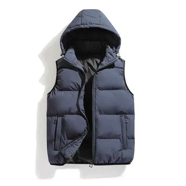 Emiel™ Heren Gewatteerde Bodywarmer met Capuchon