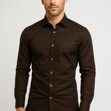 Overhemd Heren - Slim Fit Overhemd met Lange Mouwen | Casual