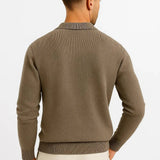 Heren Polo Trui Lange Mouw Gebreid Elegant