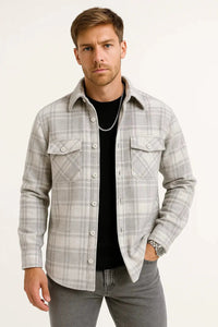 Heren Geruit Overhemd Flanel Casual Warm
