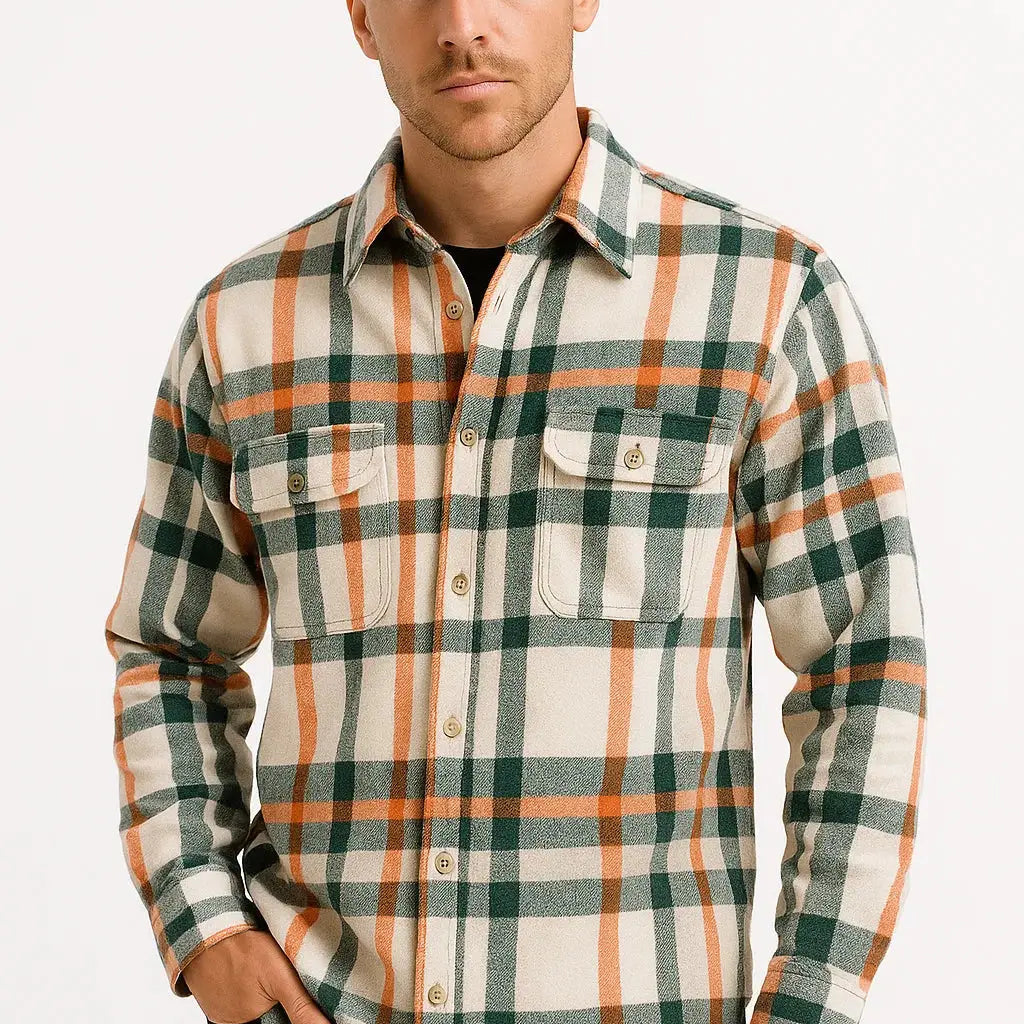Heren Geruit Overhemd Flanel Casual Warm