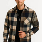 Heren Geruit Overhemd Flanel Casual Warm