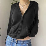 Cropped™ Gebreid Vest met Rits | 100% Katoen | Trendy en Comfortabel