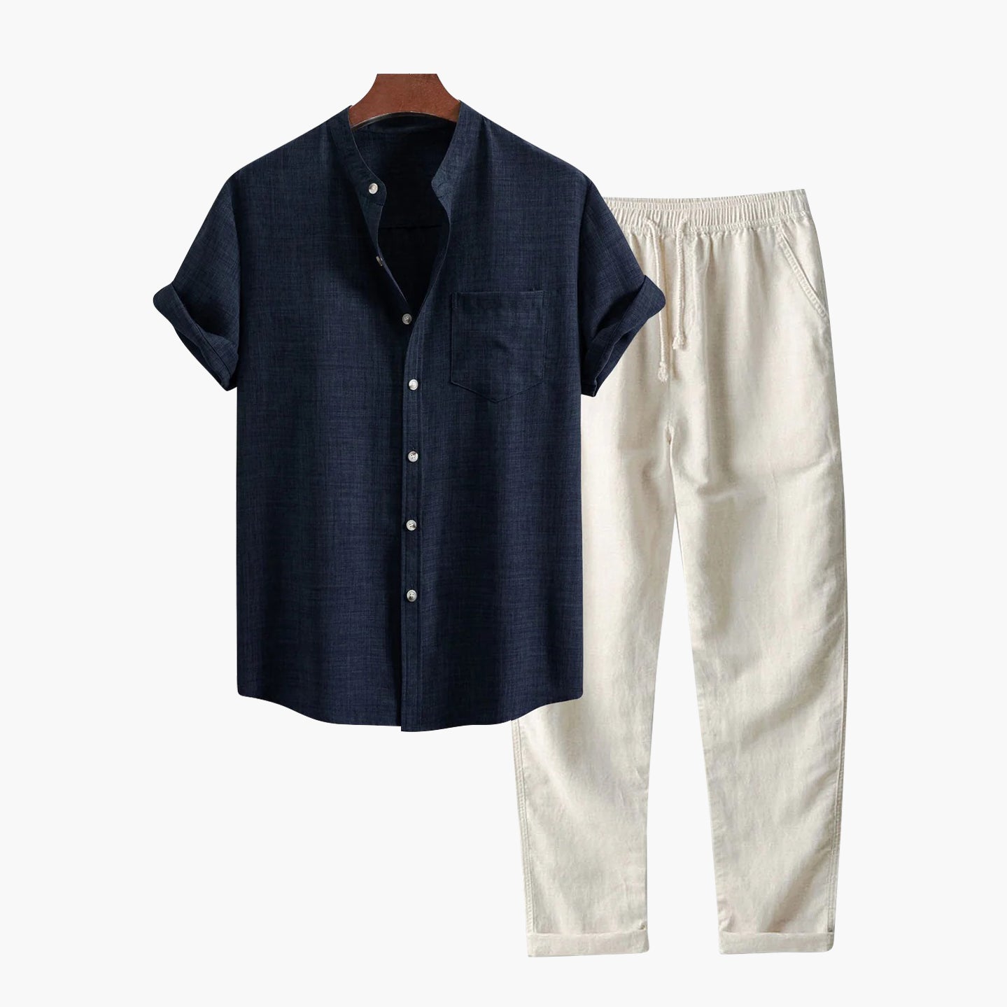 Zomerse Linnen Set met Overhemd en Broek