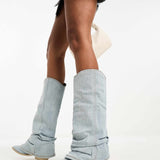 Emily | Casual Denim Boots – Trendy Streetstyle Look
