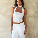 Helga | Minimalistische Zomerstijl Mouwloos Nekband Top
