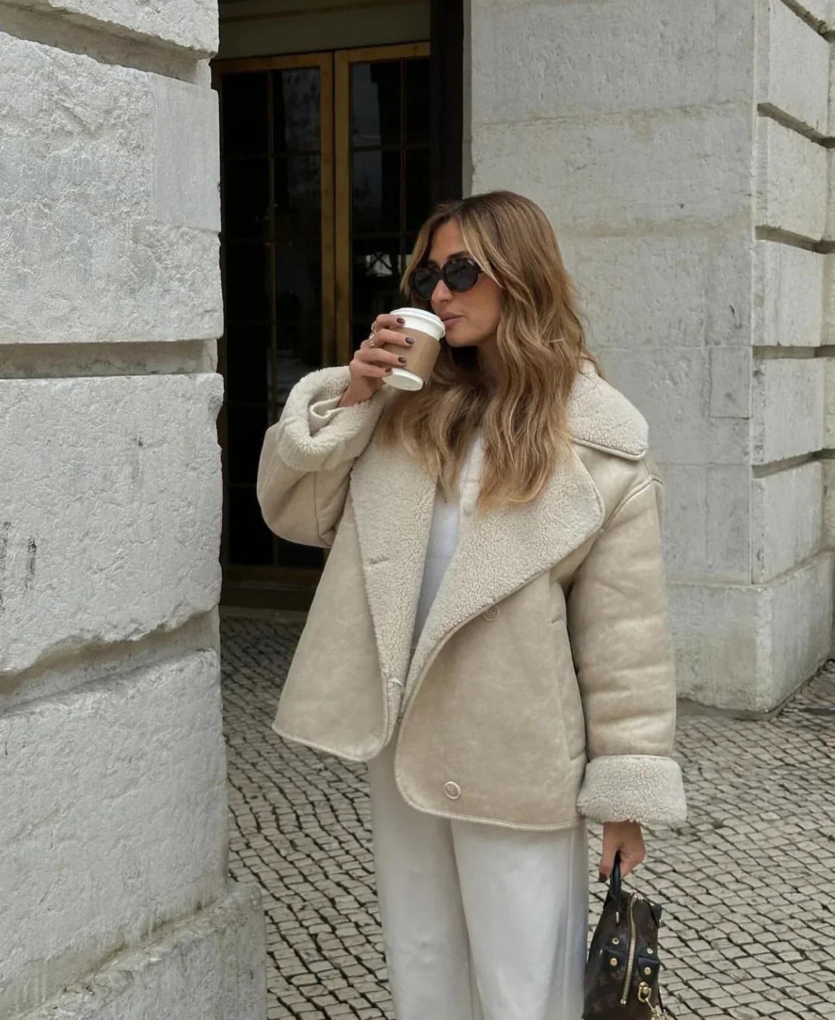 Kiara | Stijlvolle Jack met Kunstleer- en Fleece-Details
