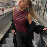 Mia | Rood Top in Bordeau
