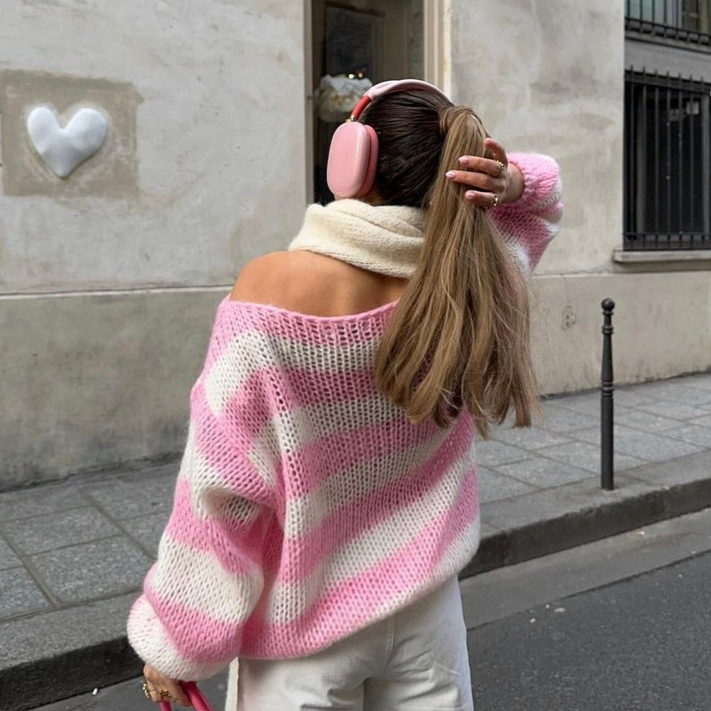 Livia | Gebreide sweater met strepen