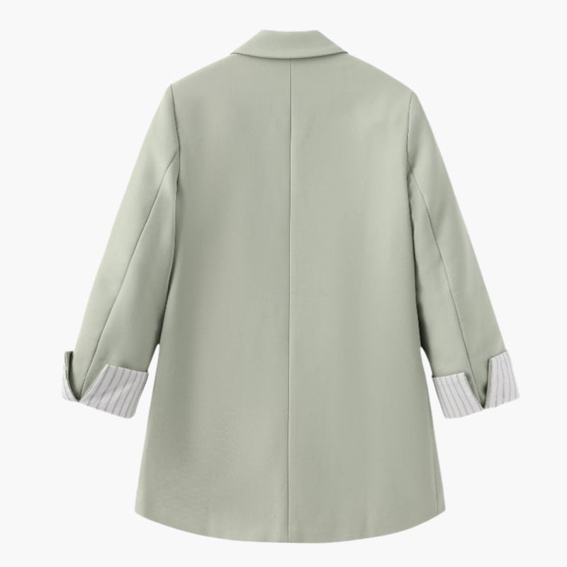 Scarlett | Dubbelzijdige Overslag Mouwen Plus Size Groen Blazer
