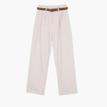 Ava | Plissé High-Waist Baggy Broek met Ceintuur