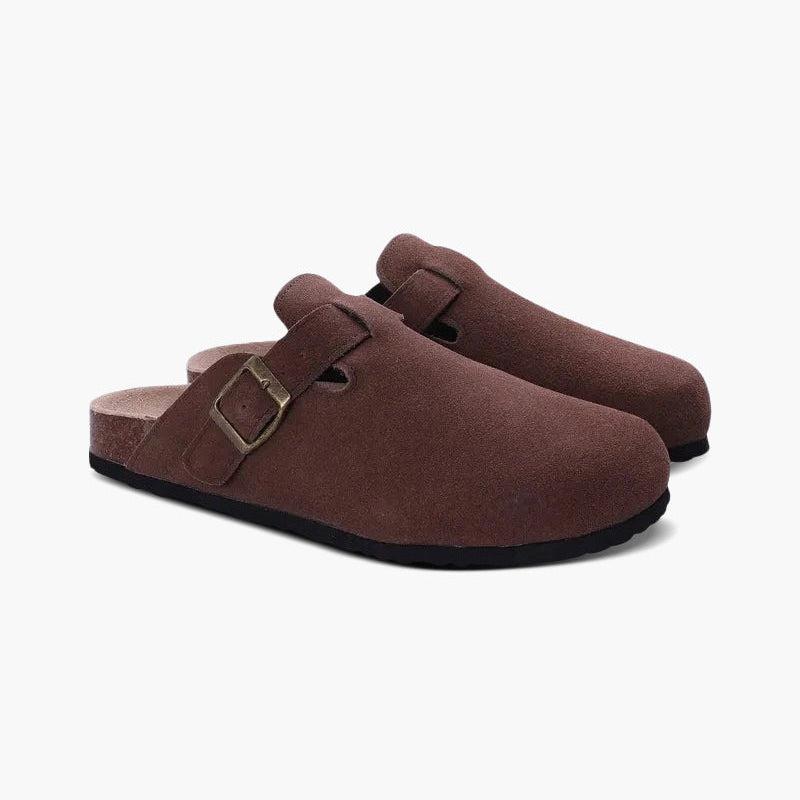Luke | Comfortabele heren-clog van suede met ergonomisch voetbed