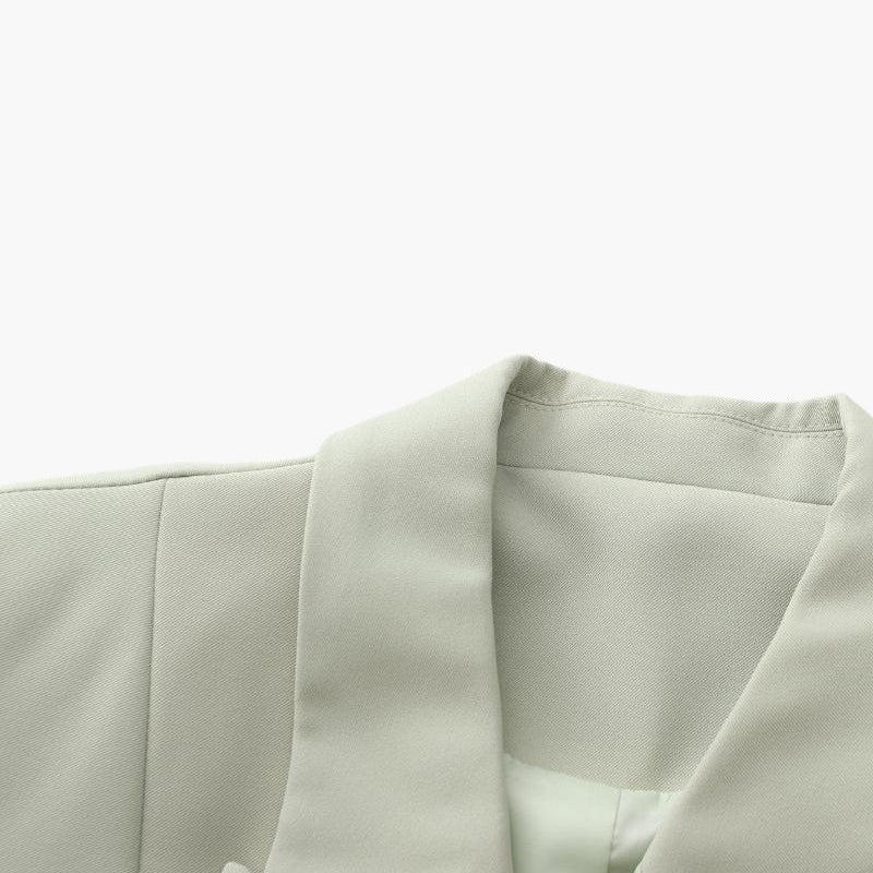 Scarlett | Dubbelzijdige Overslag Mouwen Plus Size Groen Blazer