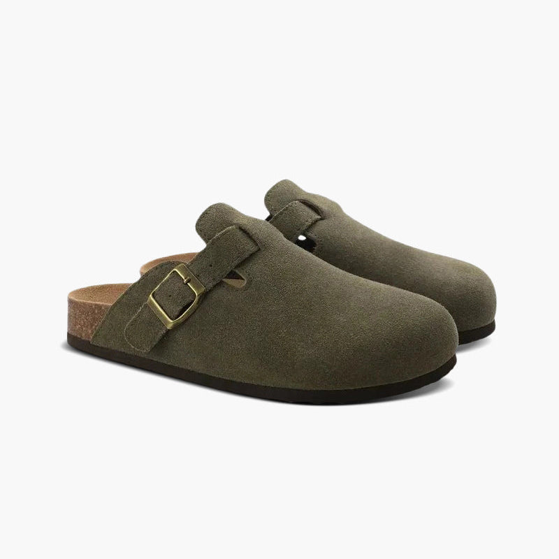 Luke | Comfortabele heren-clog van suede met ergonomisch voetbed