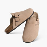 Luke | Comfortabele heren-clog van suede met ergonomisch voetbed
